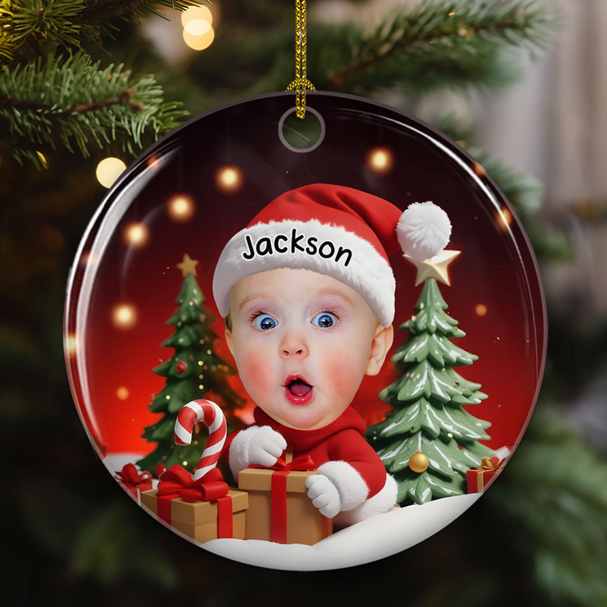 Christmas Baby - Personalized Custom Ceramic Ornament