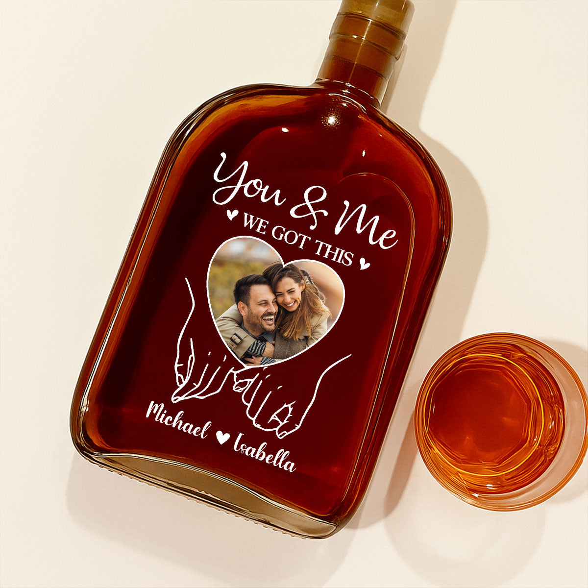 You And Me - Personalized Custom Spirits Decanter