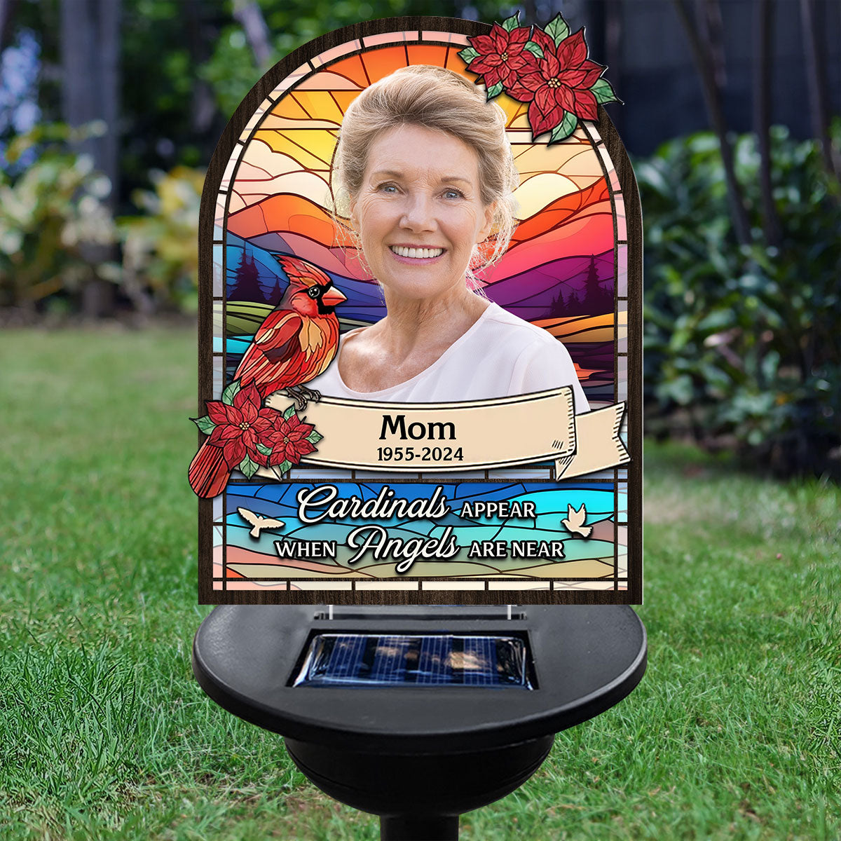 Cardinals Appear When Angels Are Near - Personalized Custom Solar Light
