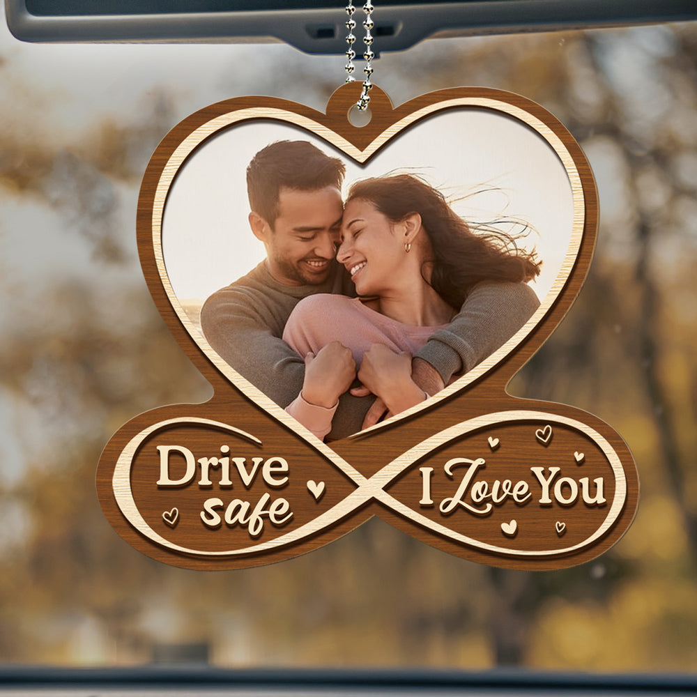 Custom Photo All Of Me Loves All Of You - Personalized Custom Wood Car Ornament