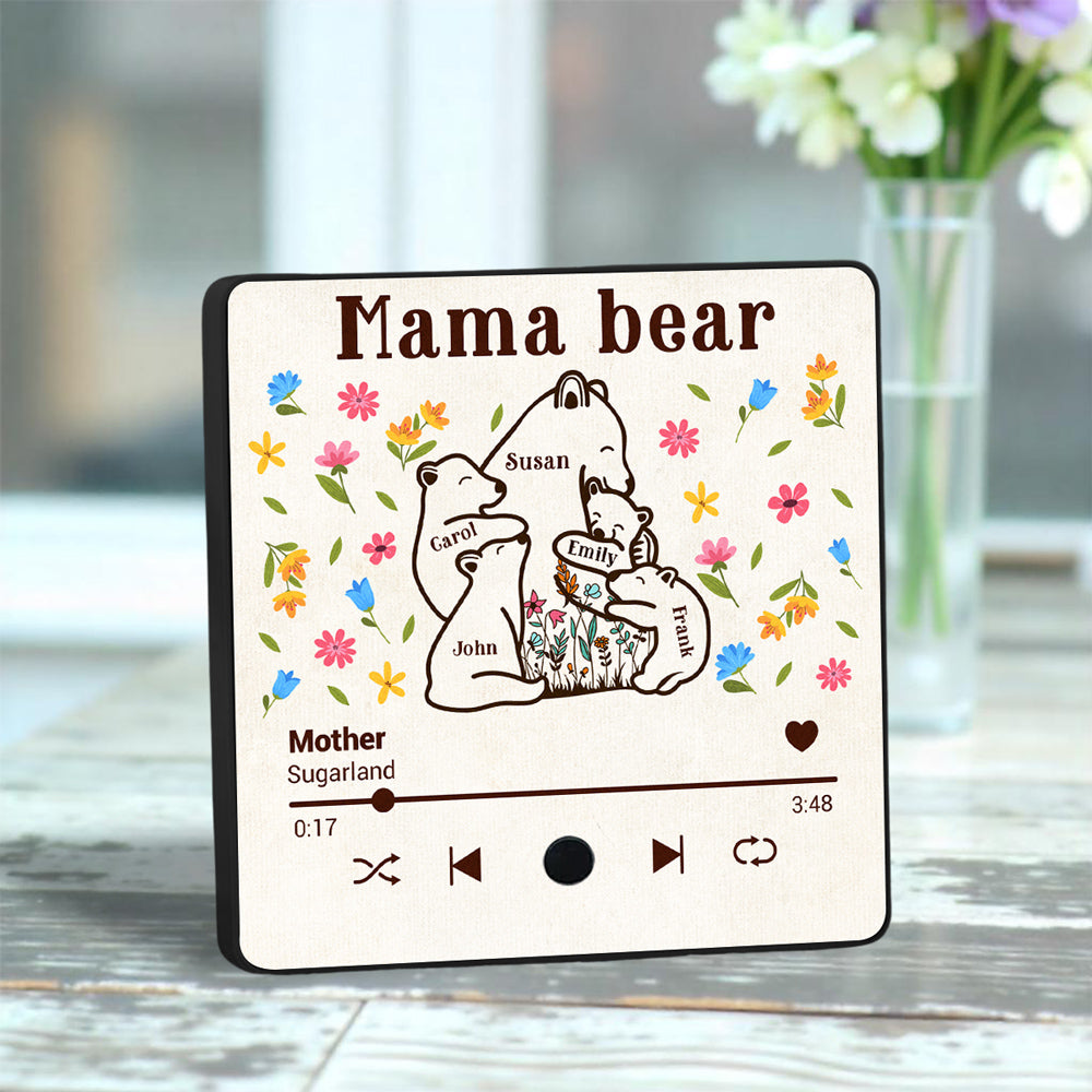 Mama Bear - Personalized Custom Music Fridge Magnet