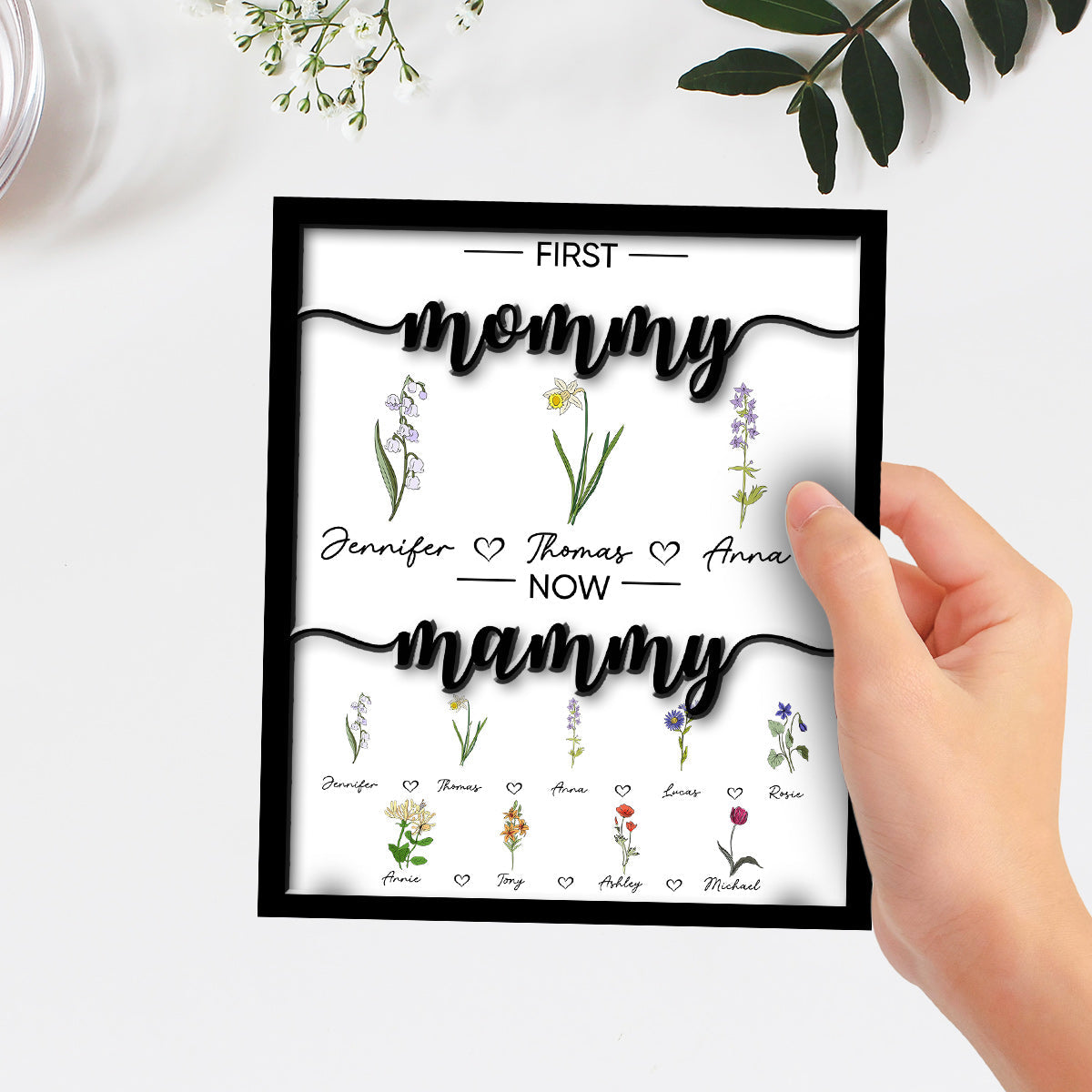 First Mom Now - Personalized Wooden Plaque