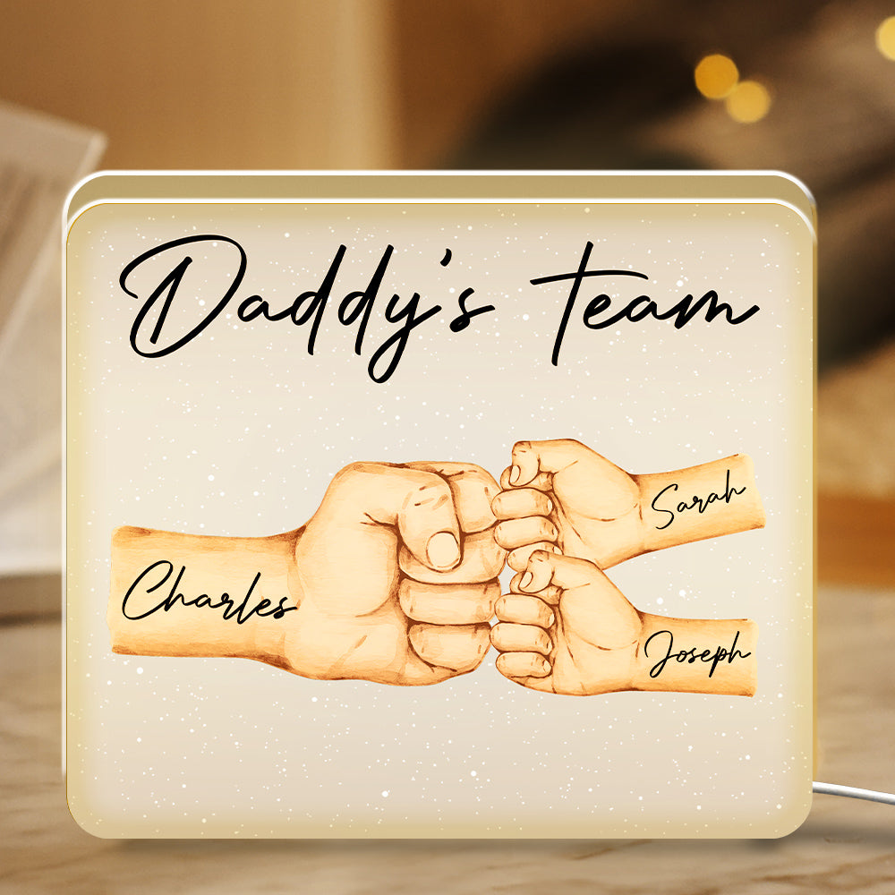 Dad Hand Bumps - Personalized Custom Light Box