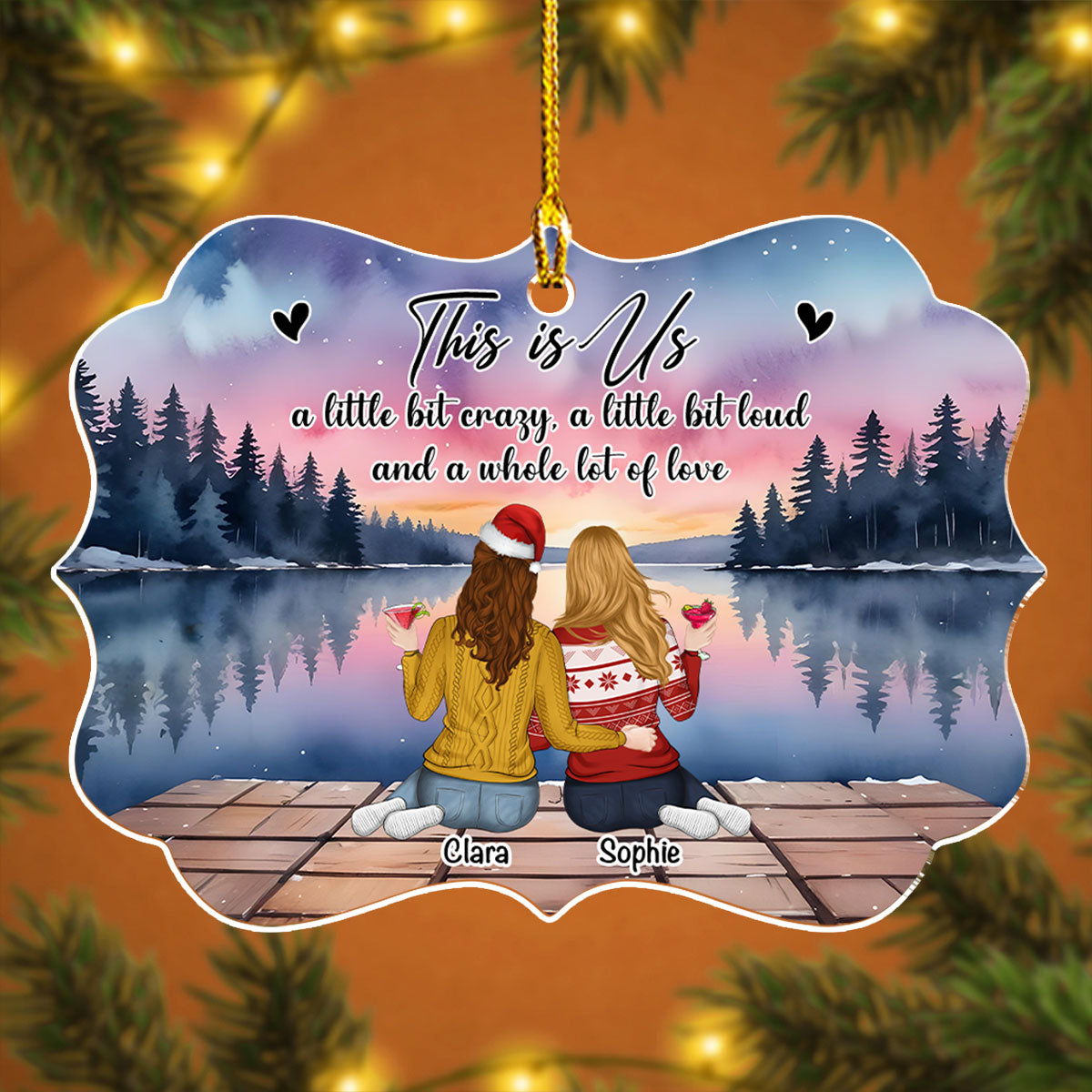 This Is Us Bestie - Personalized Custom Acrylic Ornament