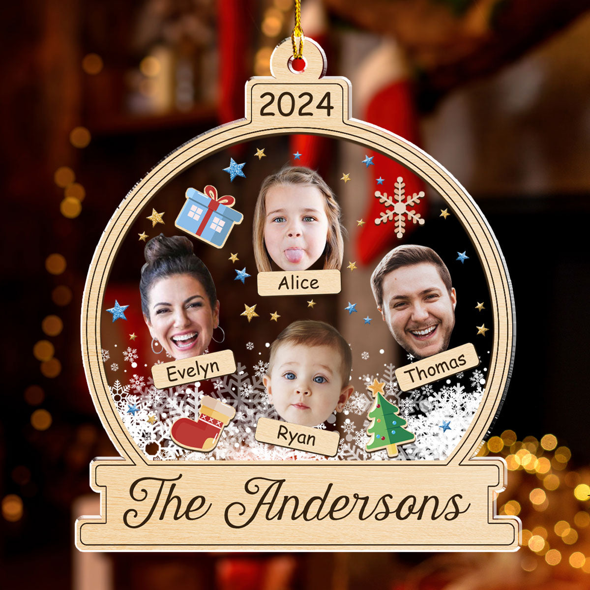 Heartfelt Family - Personalized Custom Acrylic Ornament