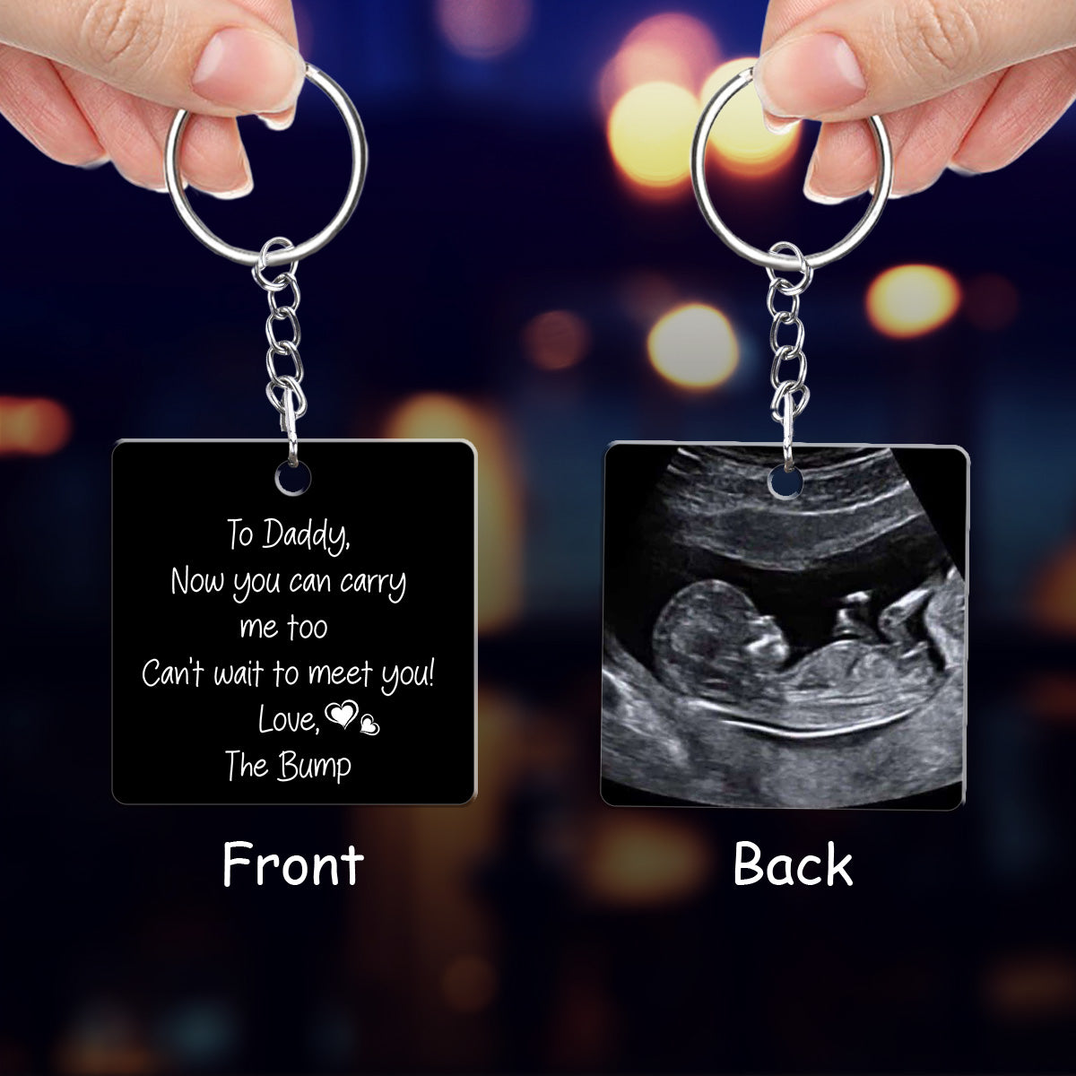 To Daddy Now You Can Carry Me Too - Personalized Custom Acrylic Keychain