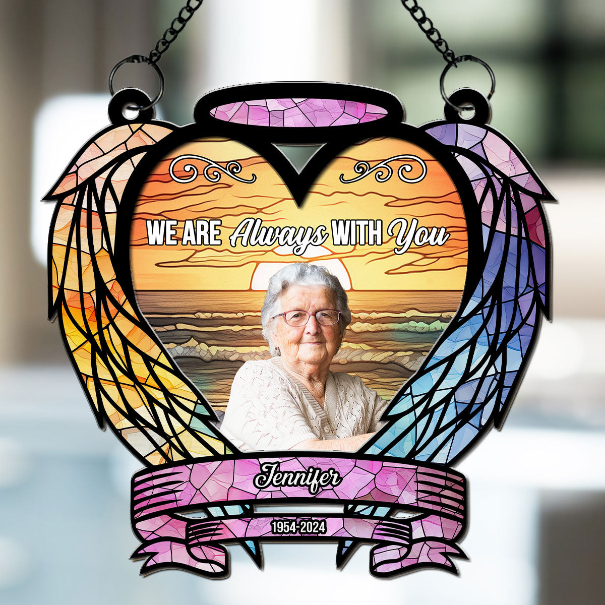 Custom Photo Always On Our Minds - Personalized Custom Suncatcher