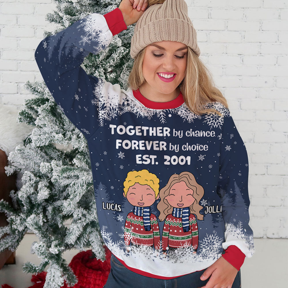 Together By Chance - Personalized Custom All-Over-Print Sweatshirt