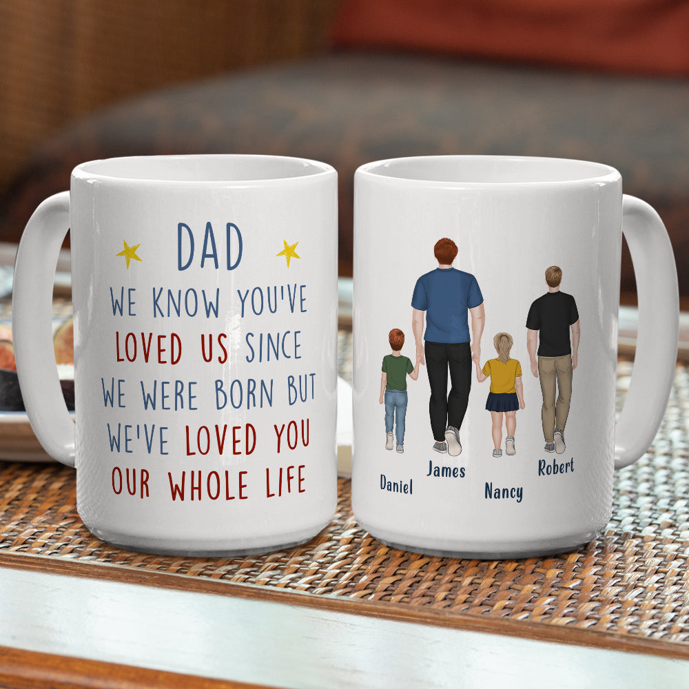 Love Between Dad And Kids - Personalized Custom Coffee Mug