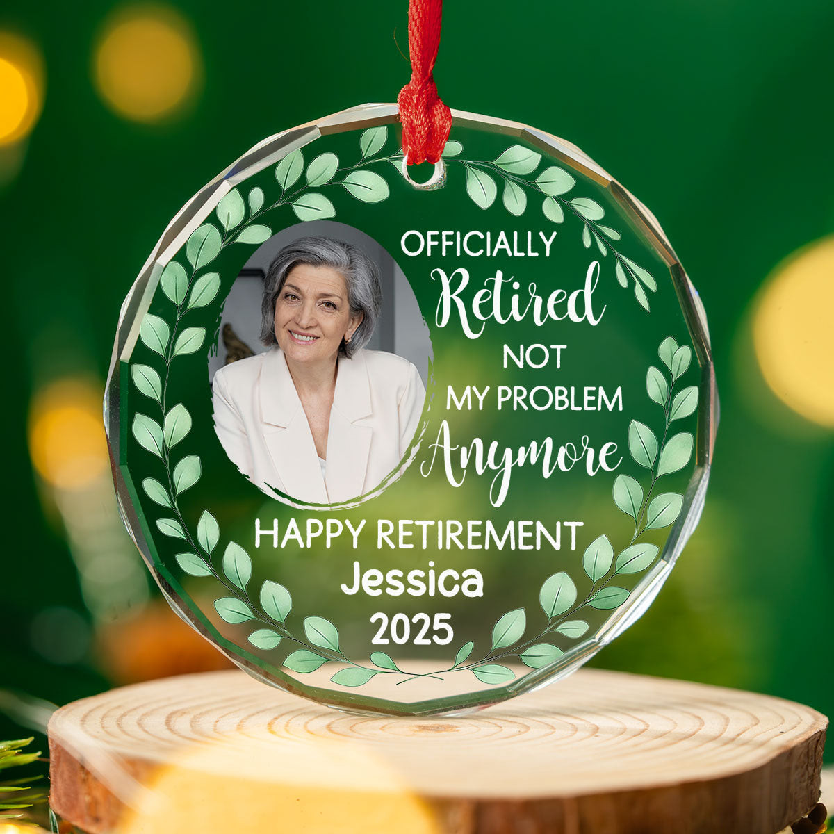 Retirement Mode Activated Forever Free - Personalized Custom Glass Ornament