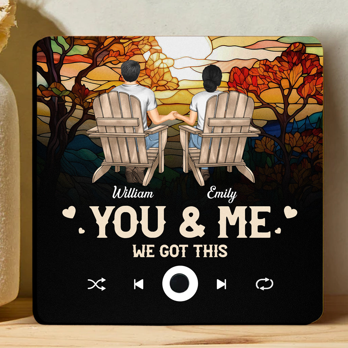 You And Me - Personalized Custom Music Fridge Magnet