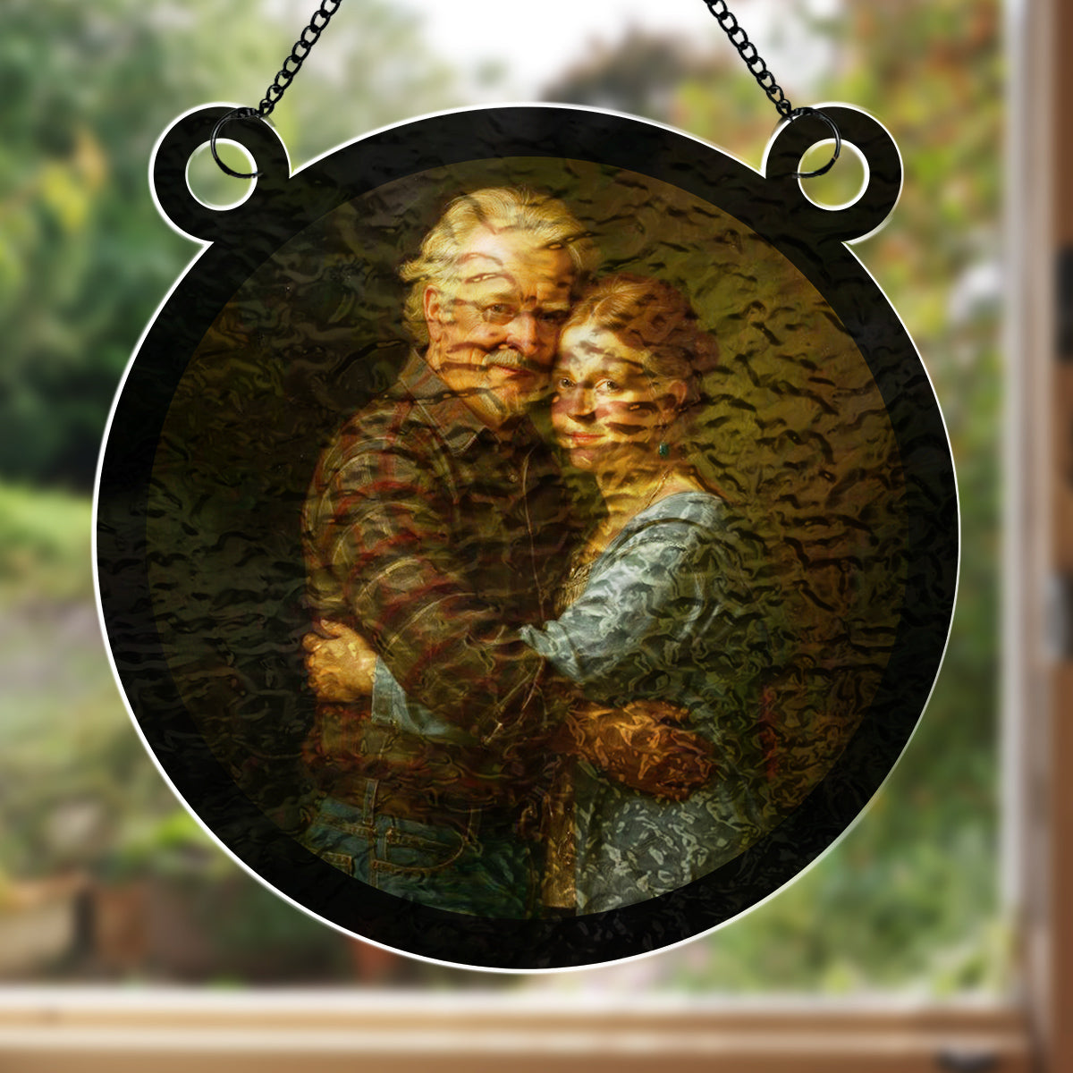 You And Me - Personalized Custom Wavy Suncatcher