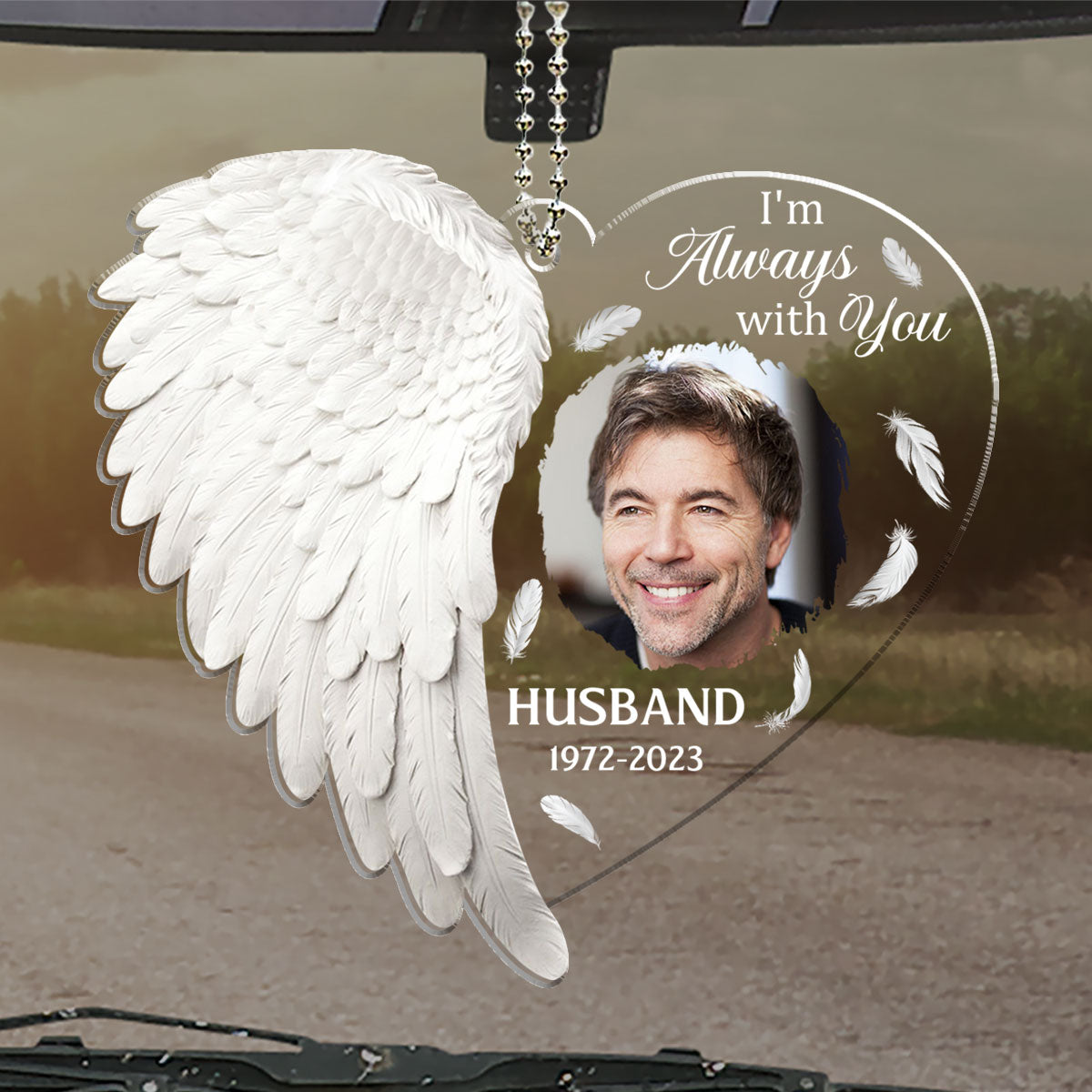 Angel In Heaven Version 2 - Personalized Acrylic Car Ornament