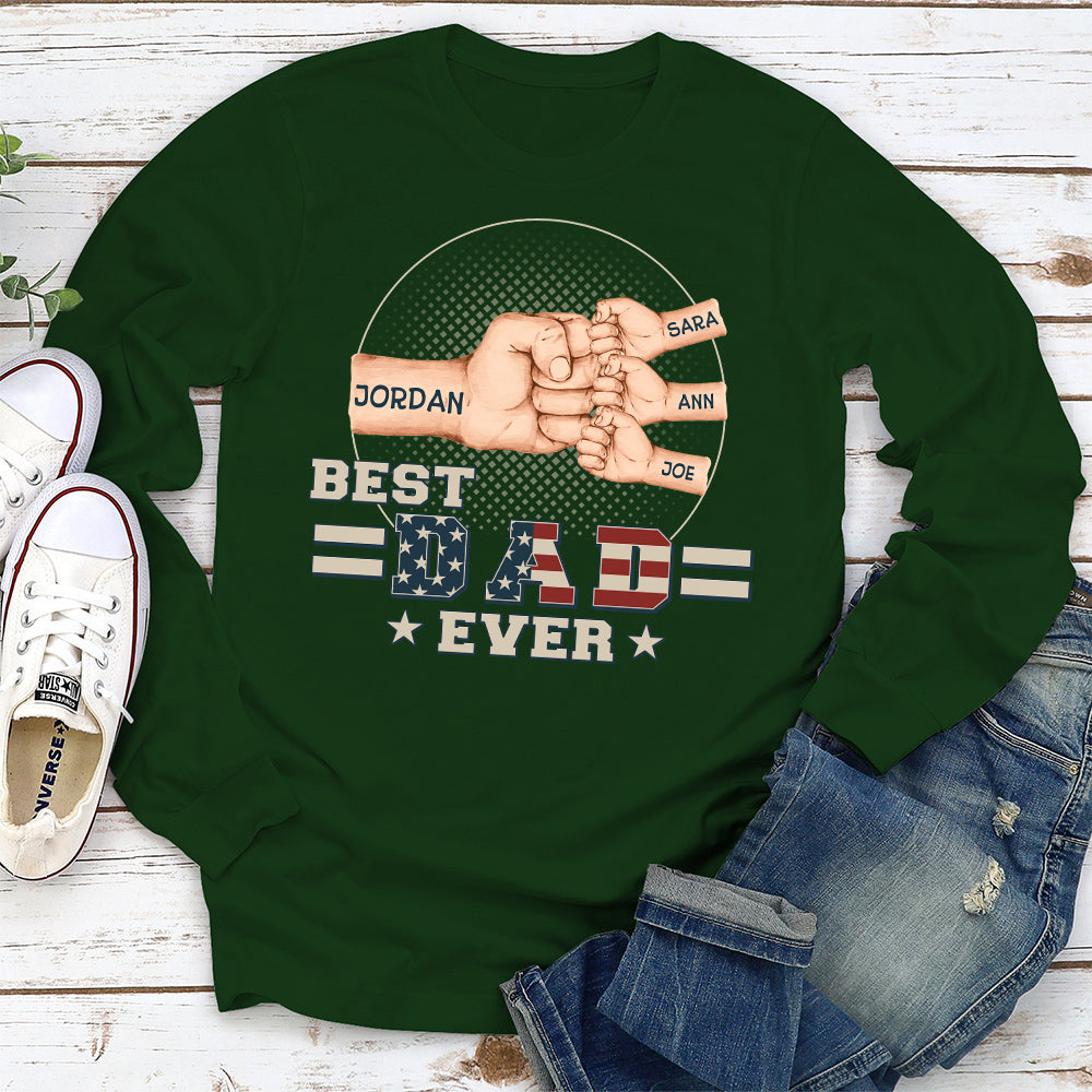 Fist Bump Best Dad Ever - Personalized Custom Shirt