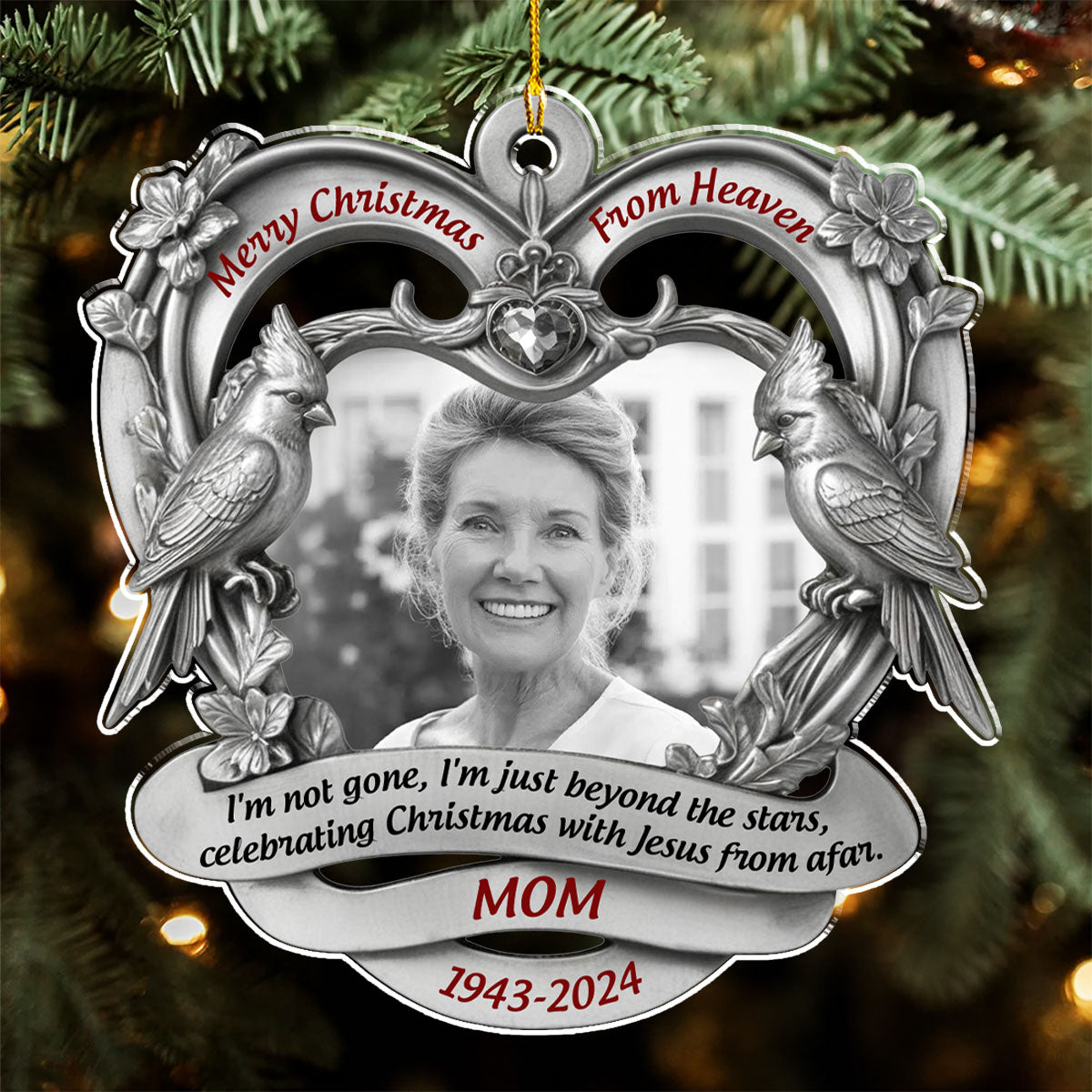 Christmas With Jesus Forever - Personalized Custom Acrylic Ornament