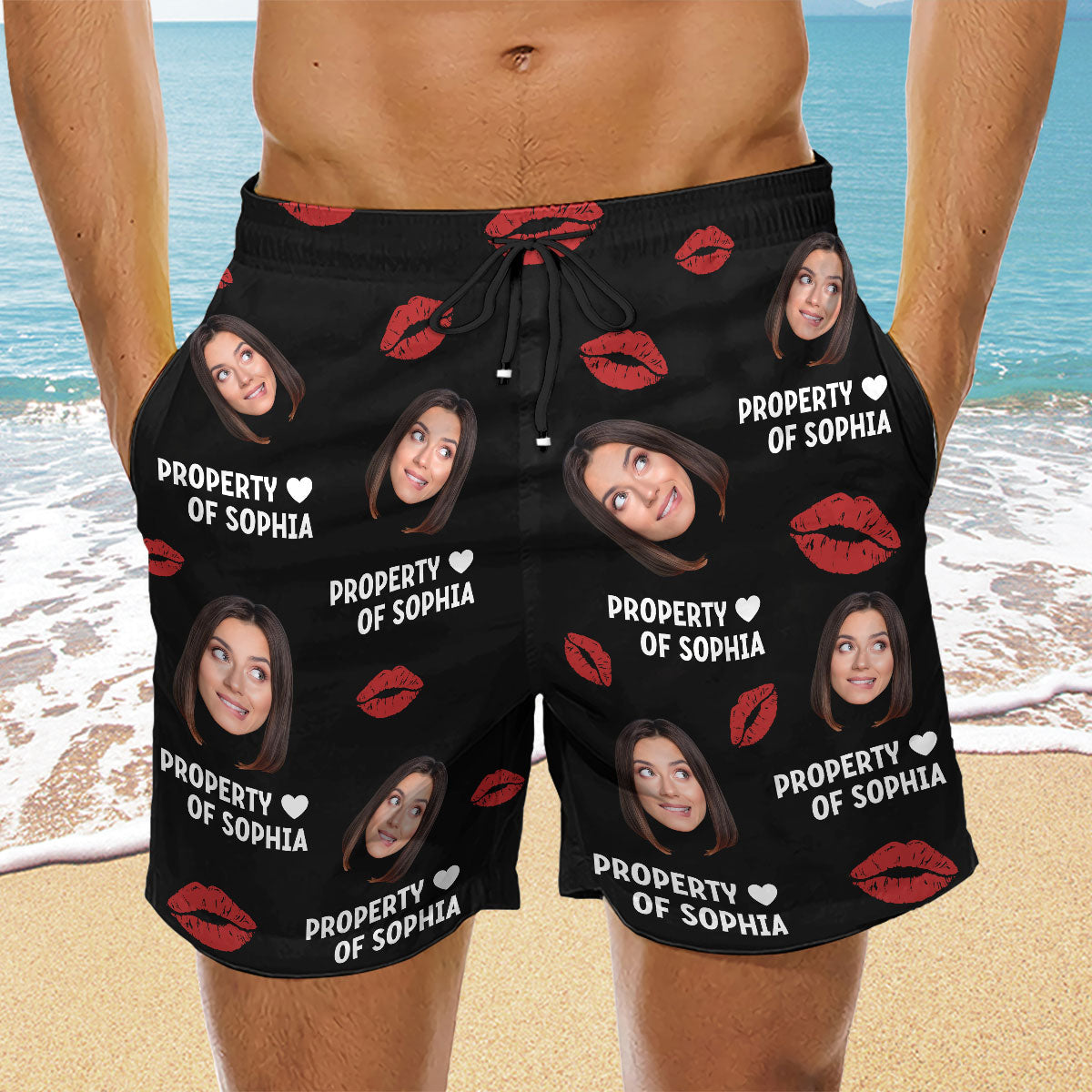 Property Of - Personalized Custom Beach Shorts