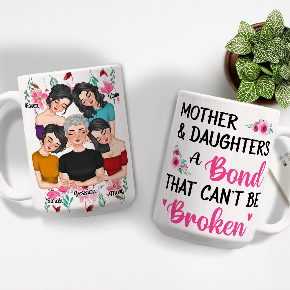 Mother And Daughters - Personalized Custom Coffee Mug