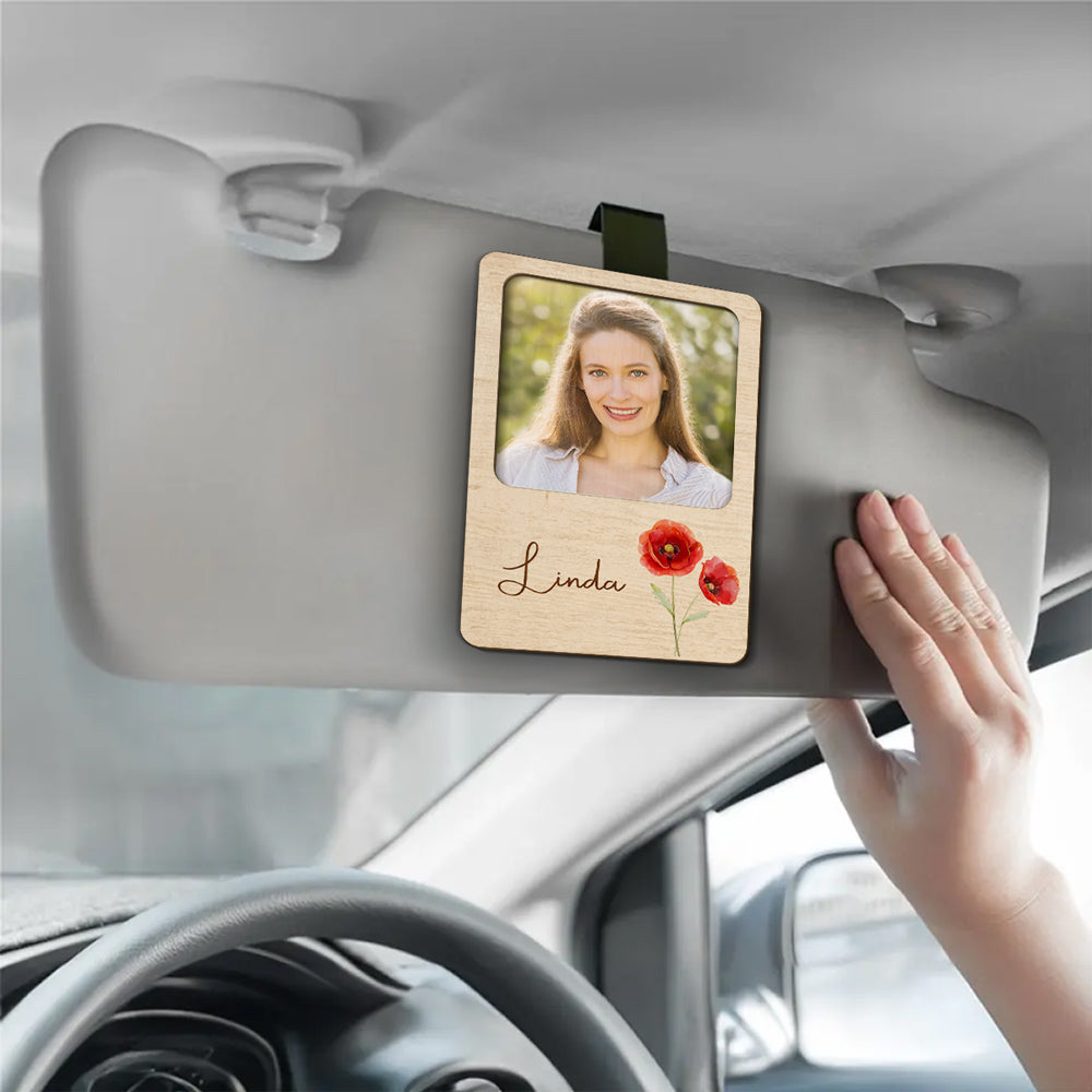 Birth Month Flower - Personalized Custom Car Visor Clip
