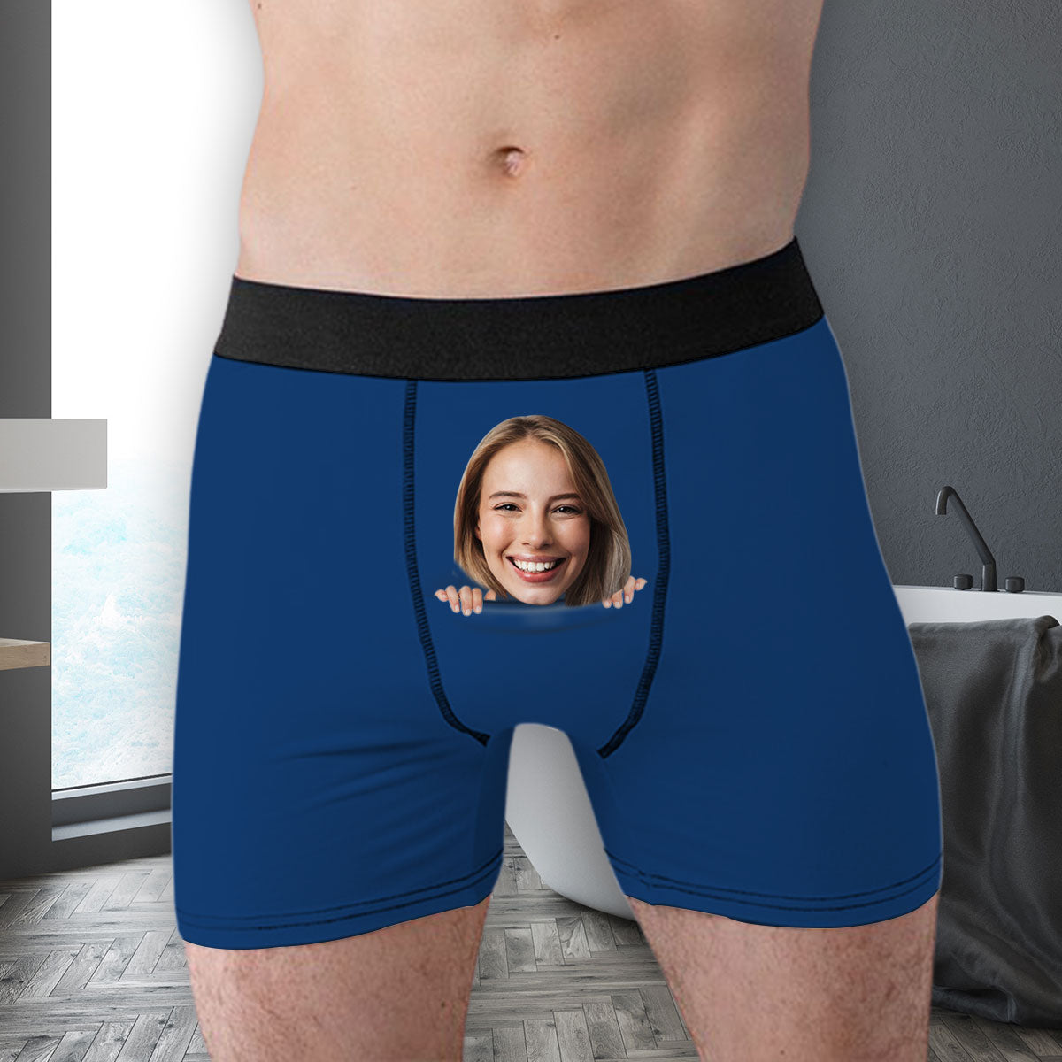 Funny Face - Personalized Photo Men's Boxer Briefs