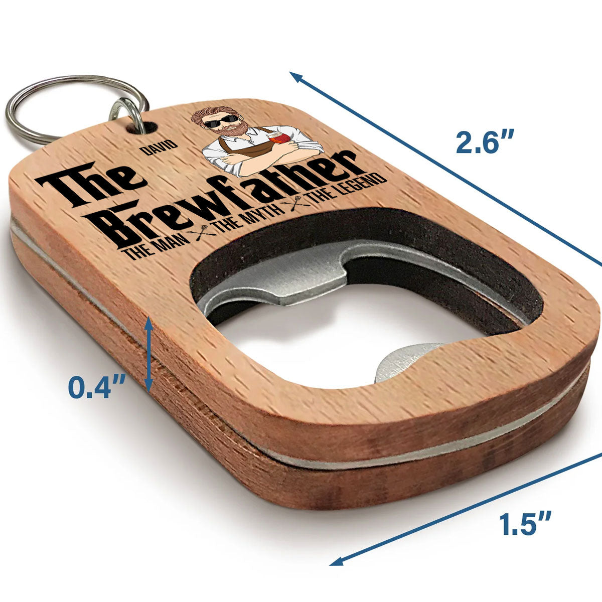 The Brewfather - Personalized Custom Bottle Opener Keychain