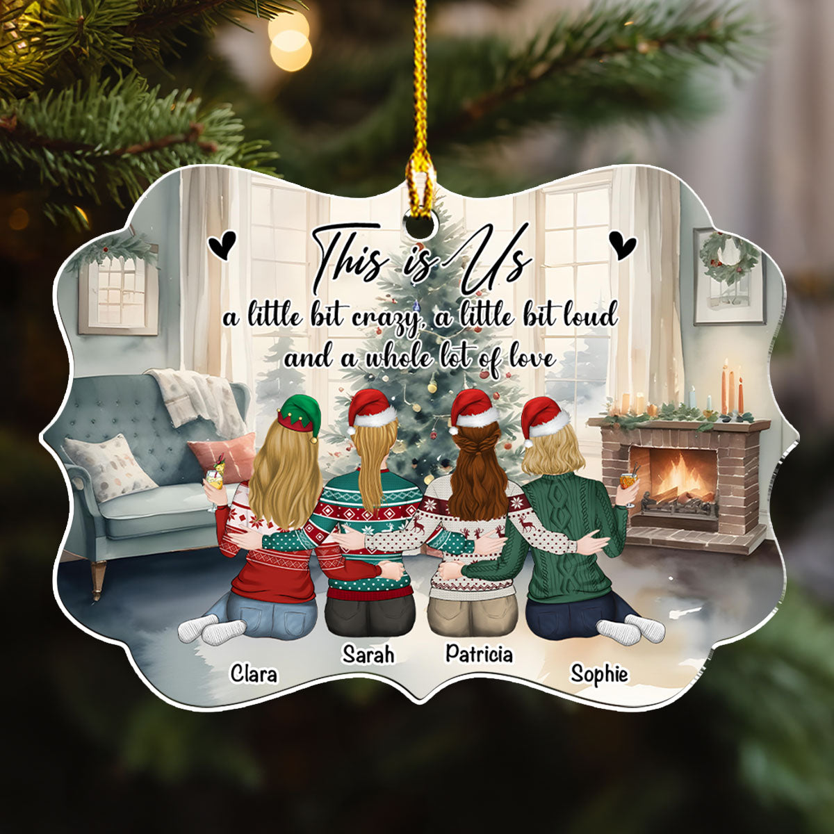 This Is Us Bestie - Personalized Custom Acrylic Ornament