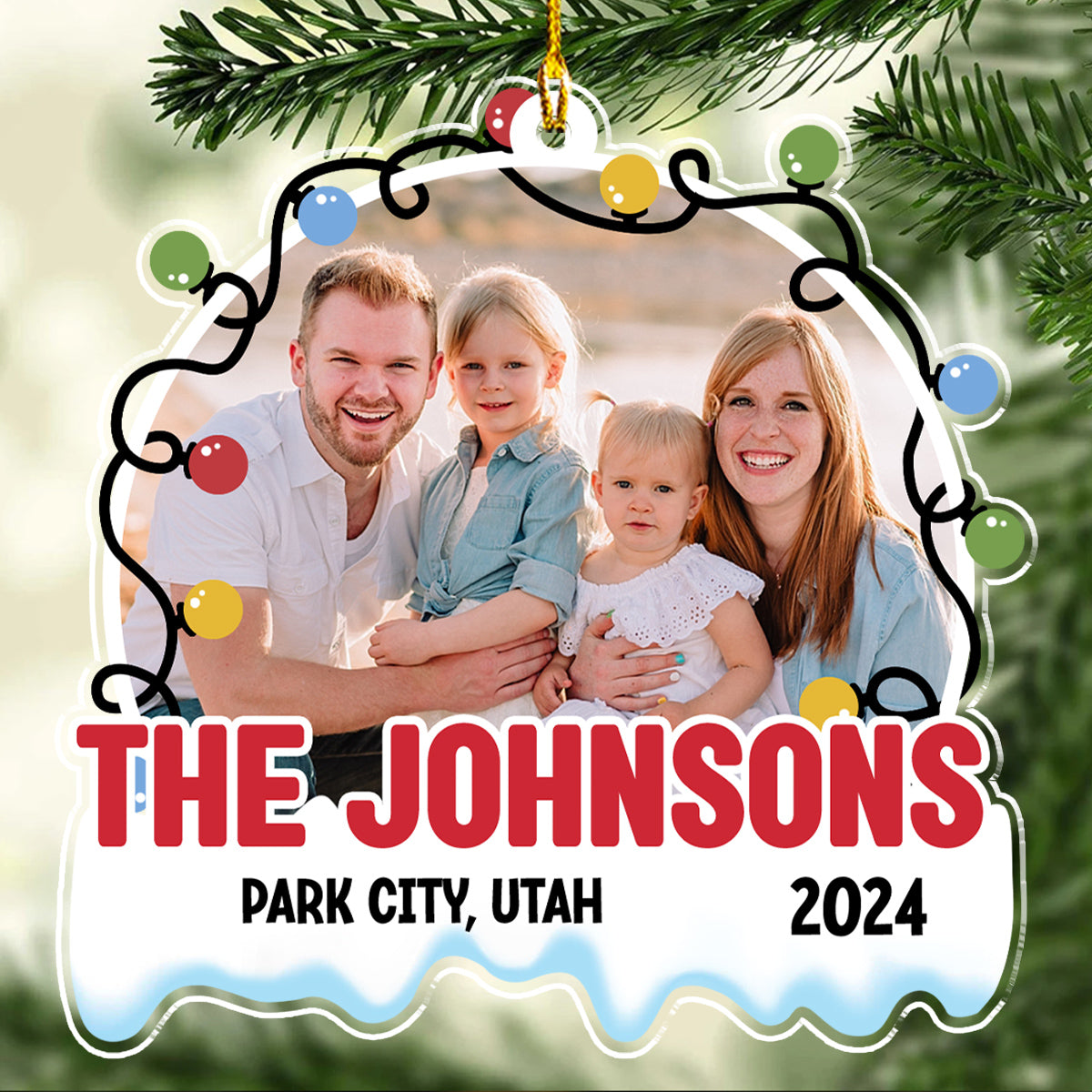 Happy Holiday Travel - Personalized Custom Acrylic Ornament