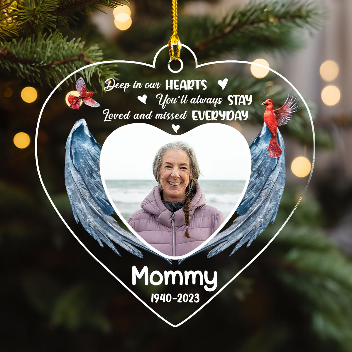Loved And Missed Everyday - Personalized Custom Acrylic Ornament