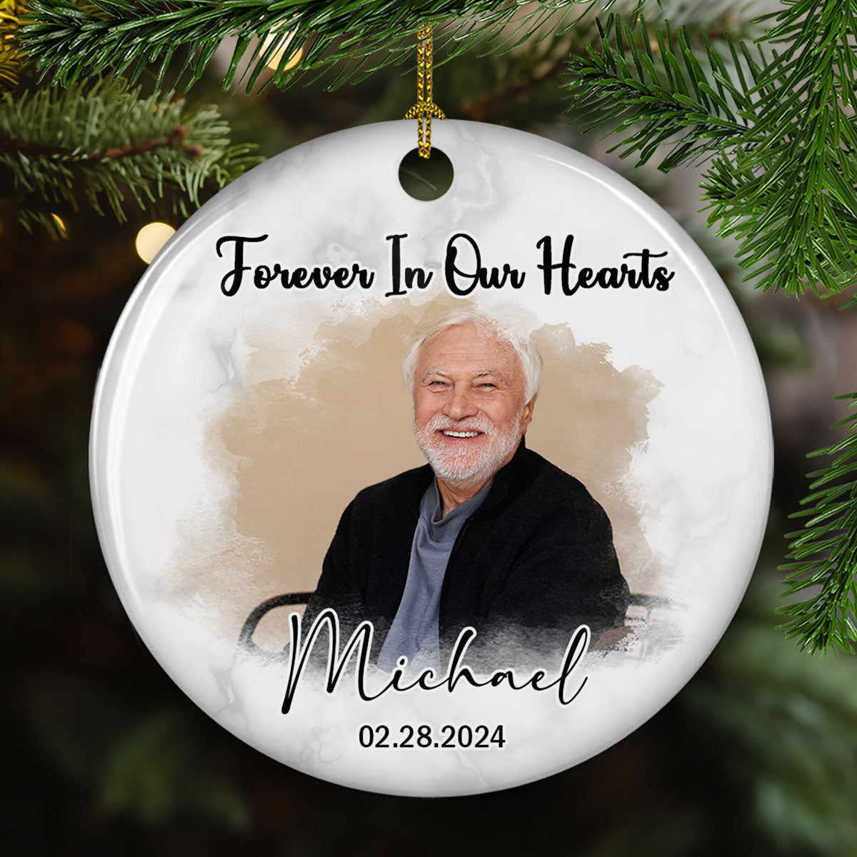 In Our Loving Memory - Personalized Custom Ceramic Ornament