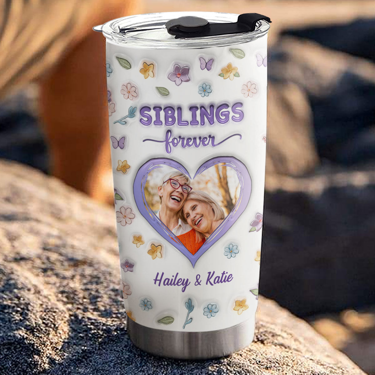 Besties Forever Version 2 - Personalized Custom 3D Inflated Effect Tumbler