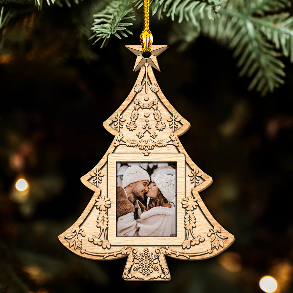Christmas Tree Family - Personalized Custom Wood Ornament