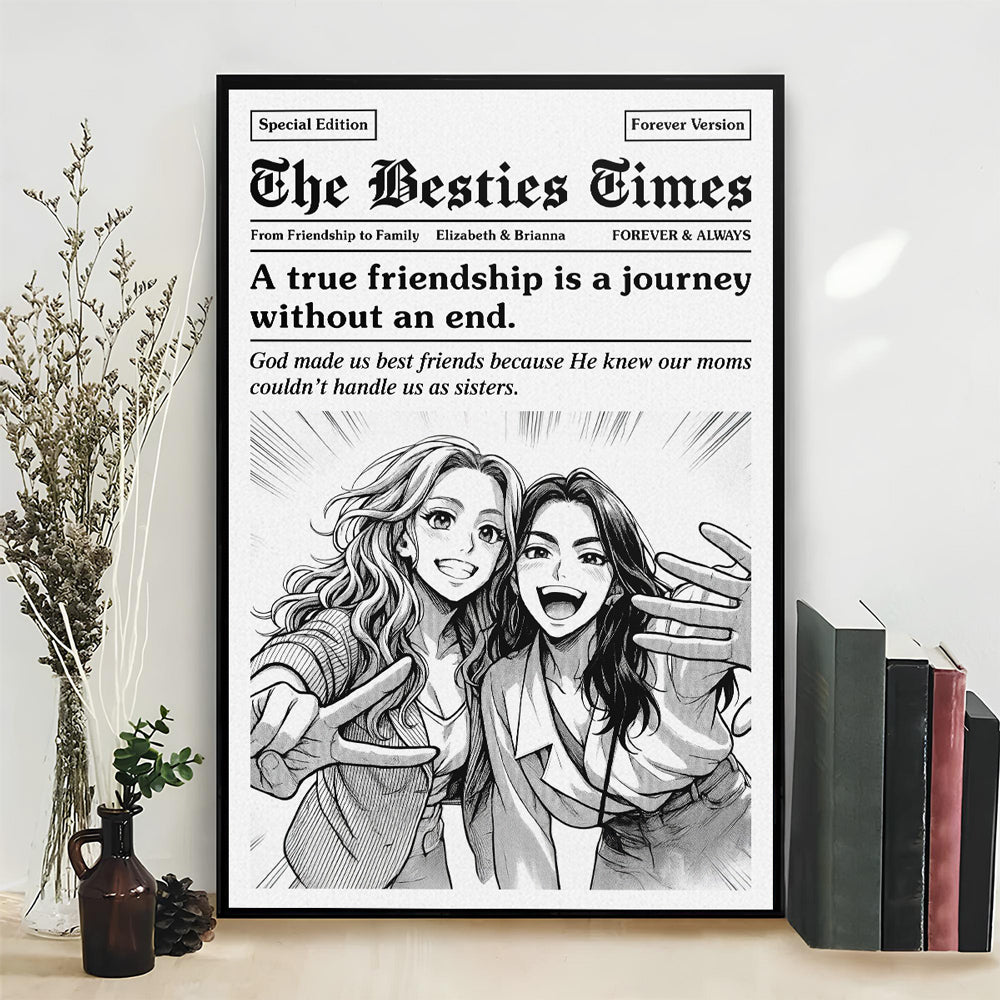 Newspaper The Bestie Times - Personalized Custom Poster