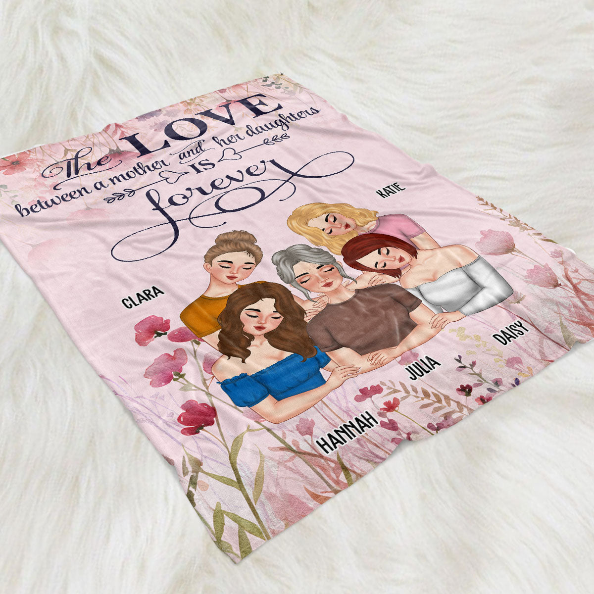 The Love Between - Personalized Custom Fleece Blanket
