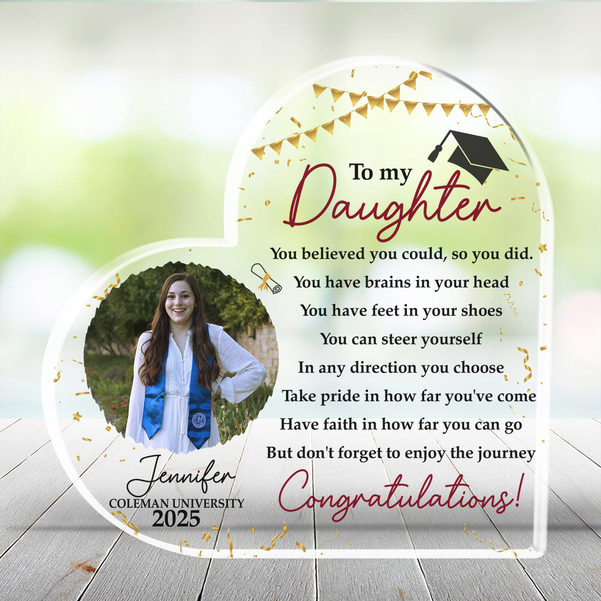 Enjoy The Journey - Personalized Custom Acrylic Plaque