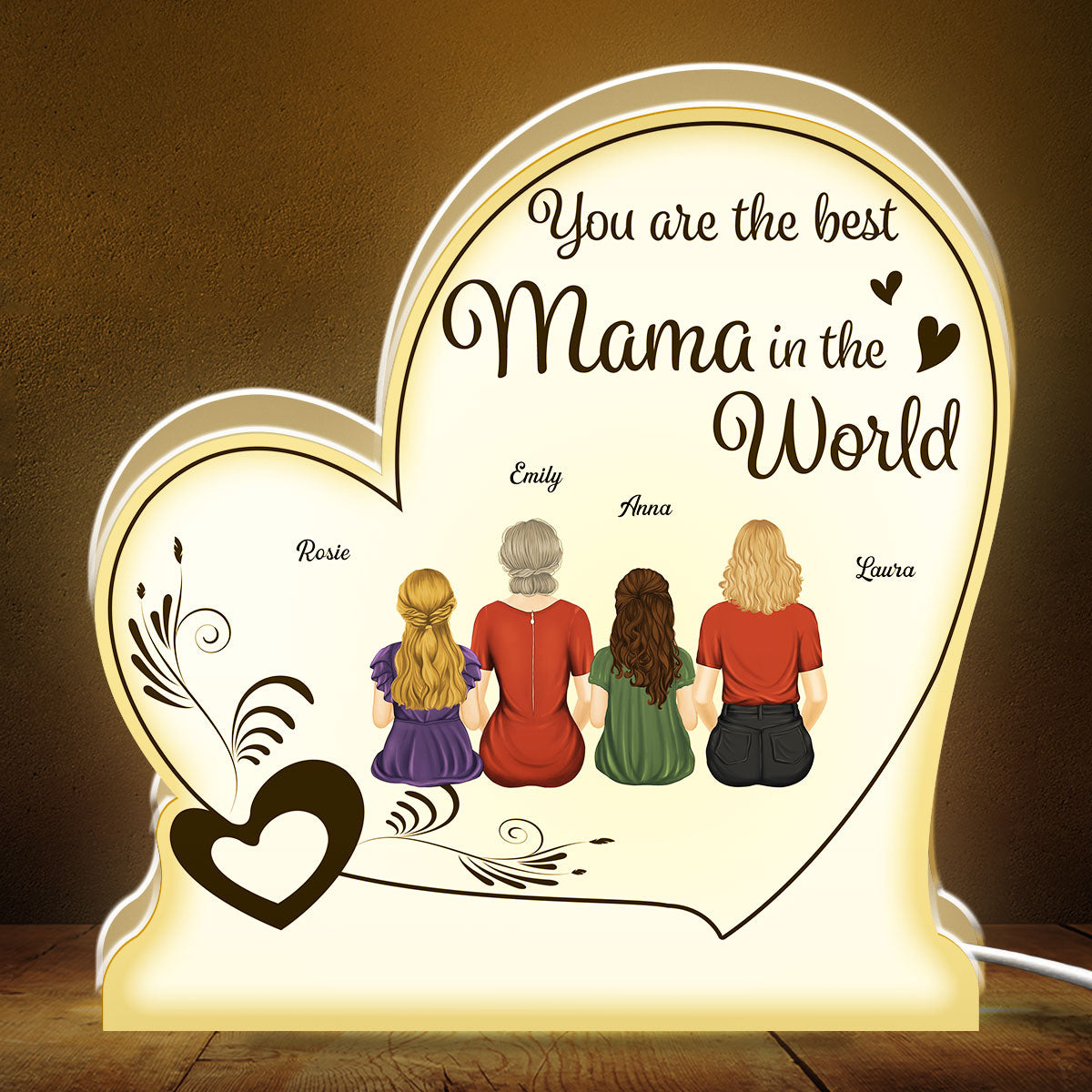 You Are The Best Mom In The World - Personalized Custom Light Box
