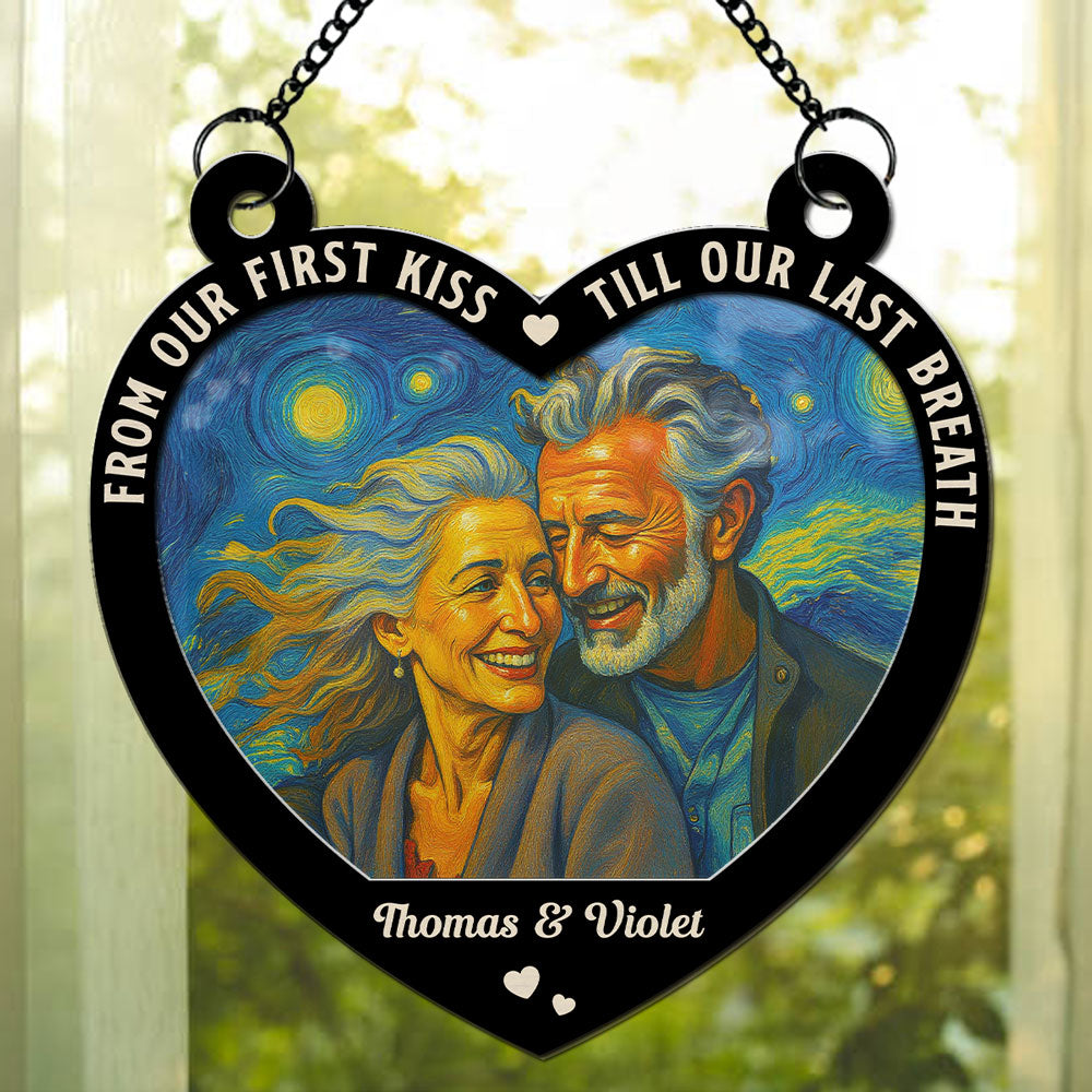 Couple From Our First Kiss - Personalized Custom Suncatcher