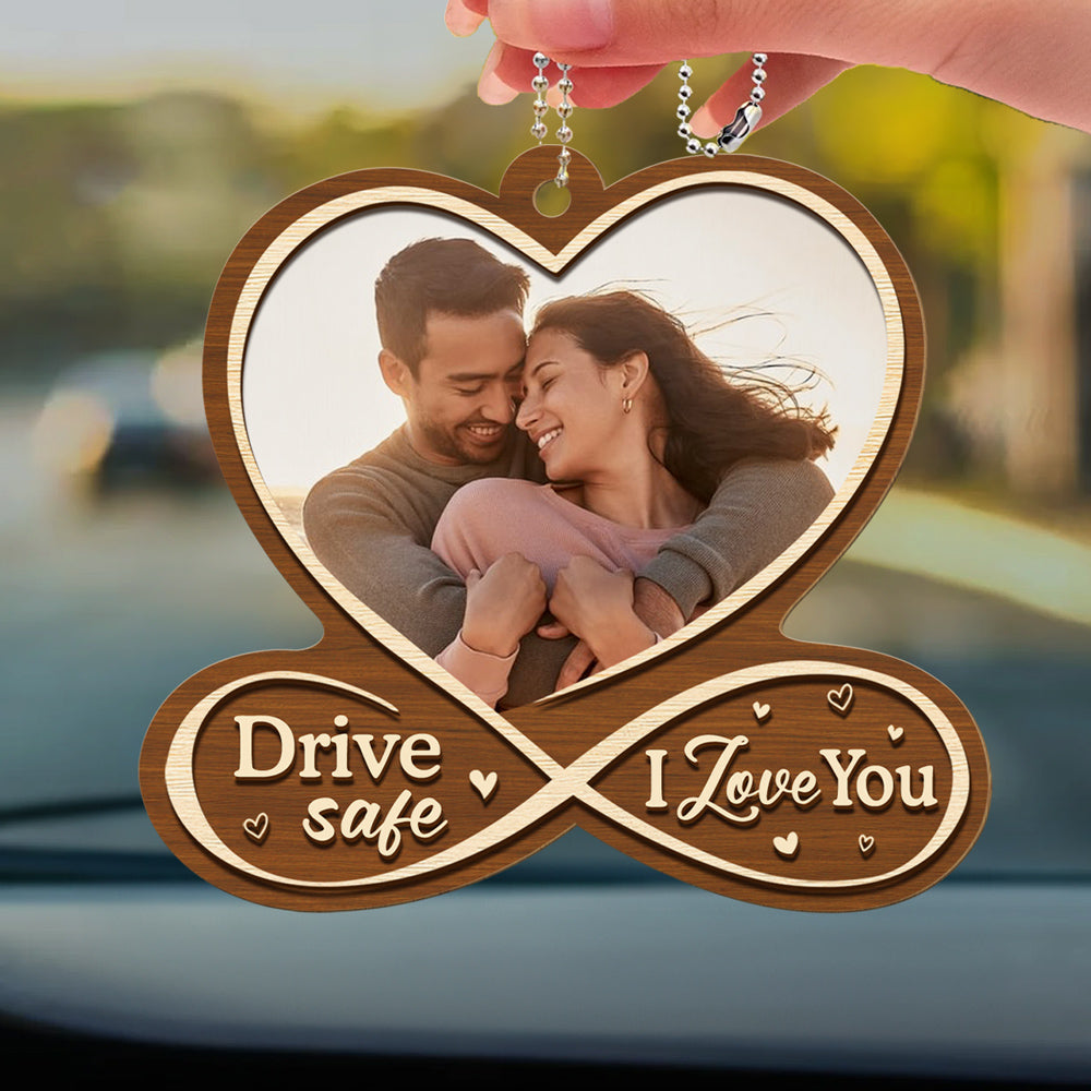 Custom Photo All Of Me Loves All Of You - Personalized Custom Wood Car Ornament