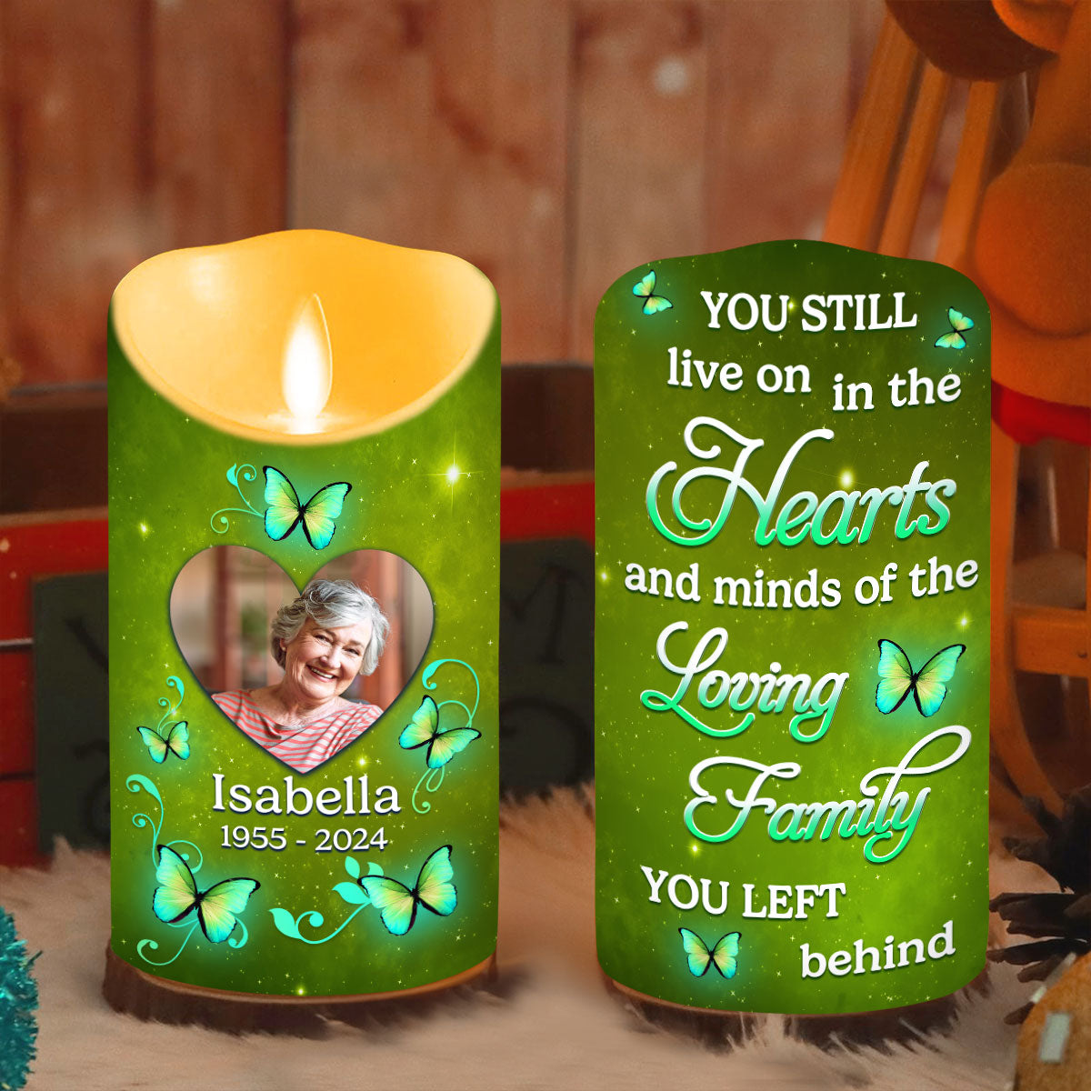 In My Heart Forever - Personalized Custom LED Candle