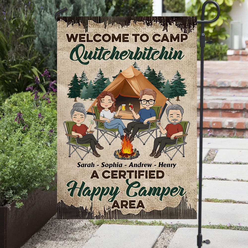 Happy Camper - Personalized Custom Flag
