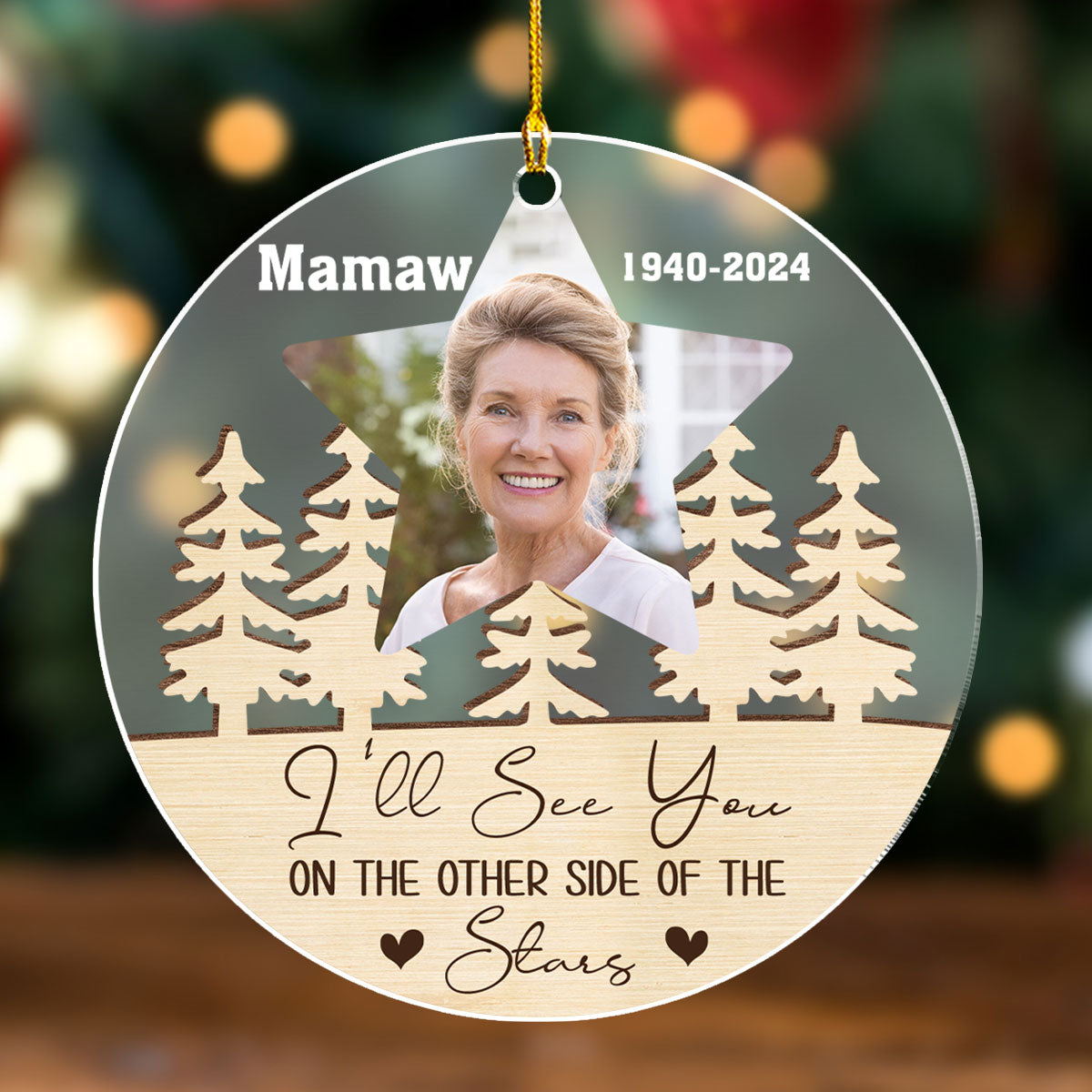 Other Side Of The Stars - Personalized Custom Frosted Acrylic Ornament