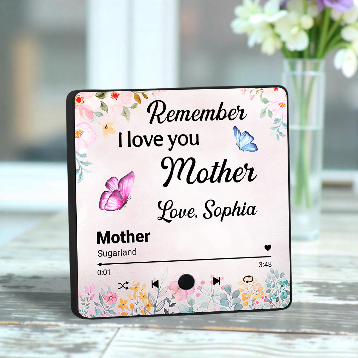 Remember I Love You Mom - Personalized Custom Music Fridge Magnet