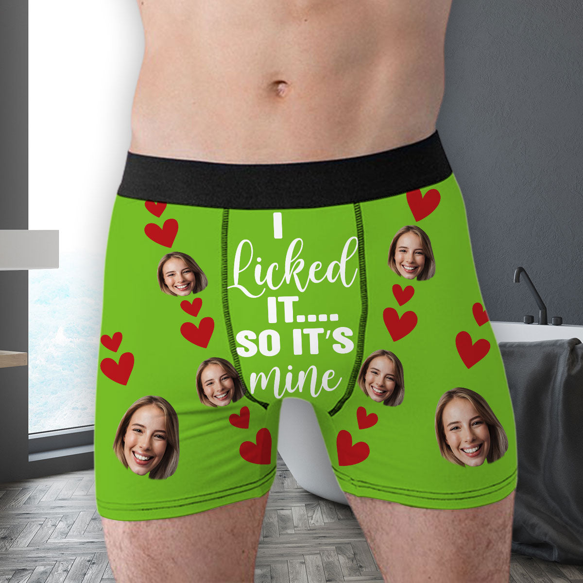 It's Mine - Personalized Photo Men's Boxer Briefs