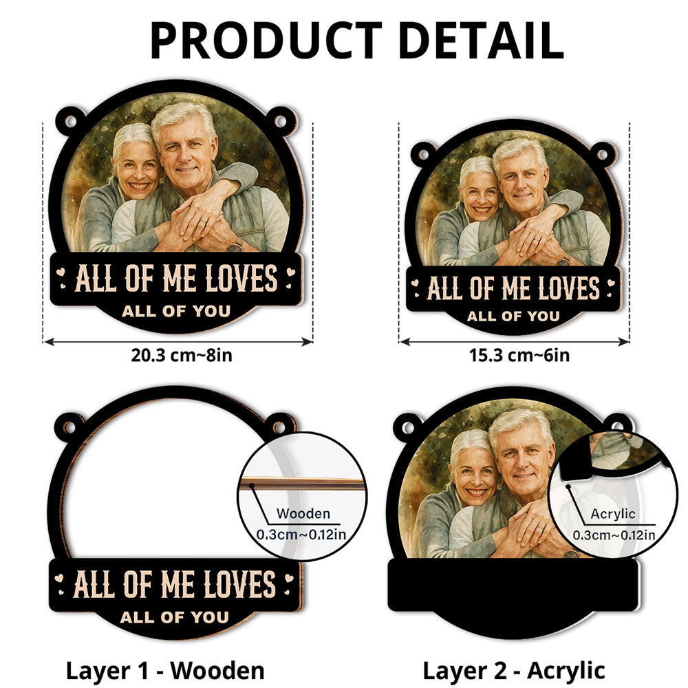 You And Me Water Color - Personalized Custom Suncatcher