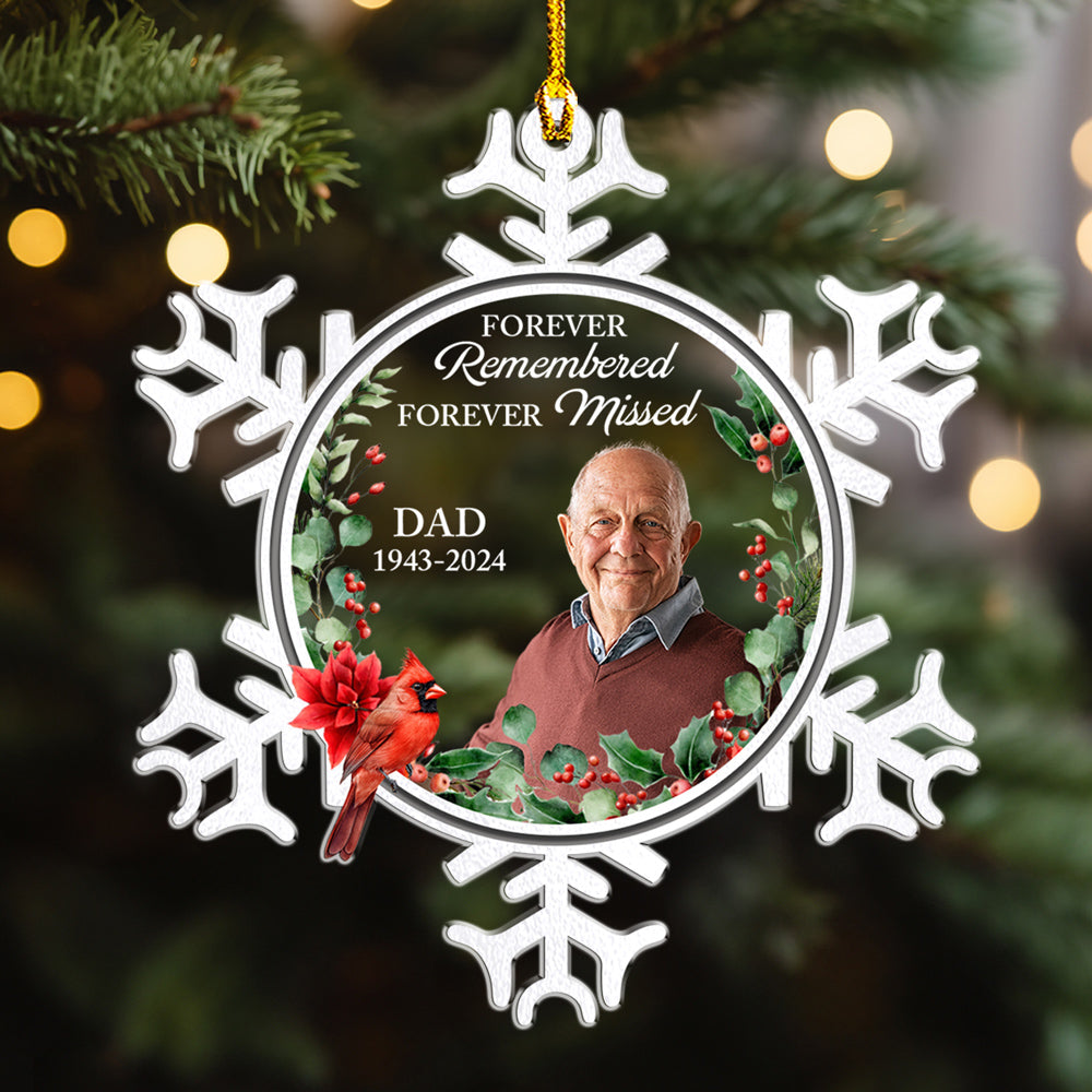 Forever Remembered Forever Missed - Personalized Custom Acrylic Ornament