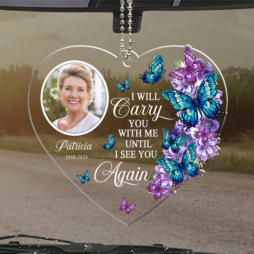 Hold You In My Heart - Personalized Acrylic Car Ornament