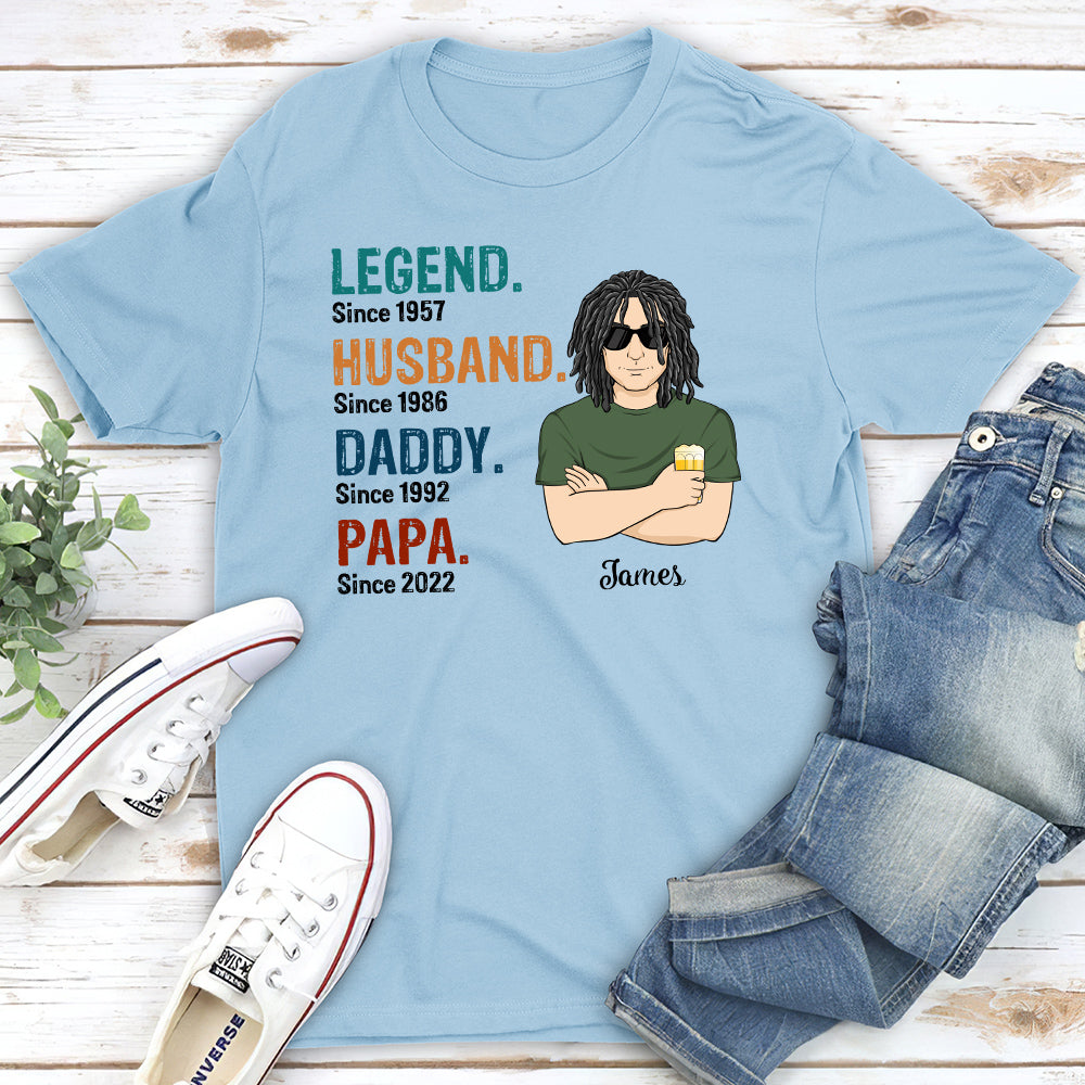 Legend Husband Daddy - Personalized Custom Shirt