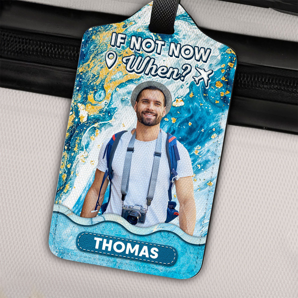 Blue Waves - Personalized Custom Luggage Tag
