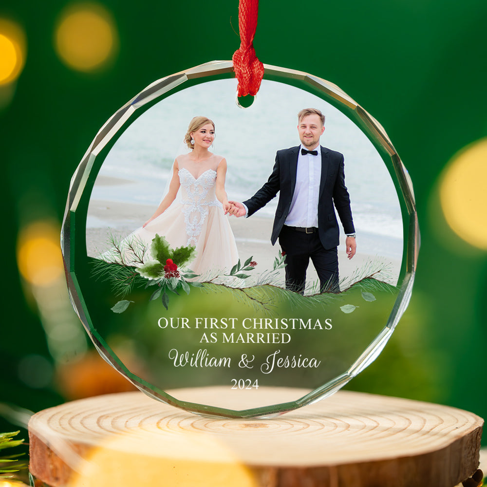 Our Love - Personalized Custom Glass Ornament