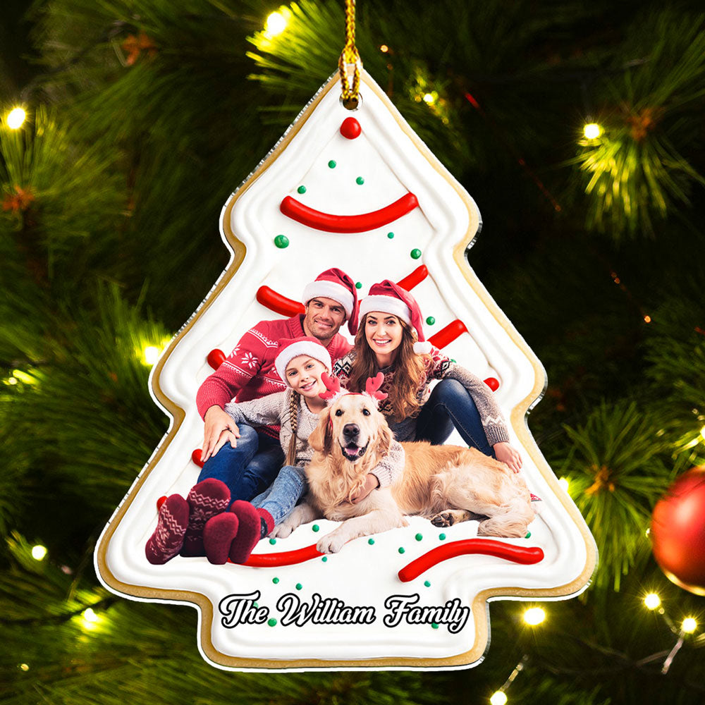 Christmas Tree Cake Photo - Personalized Custom Acrylic Ornament