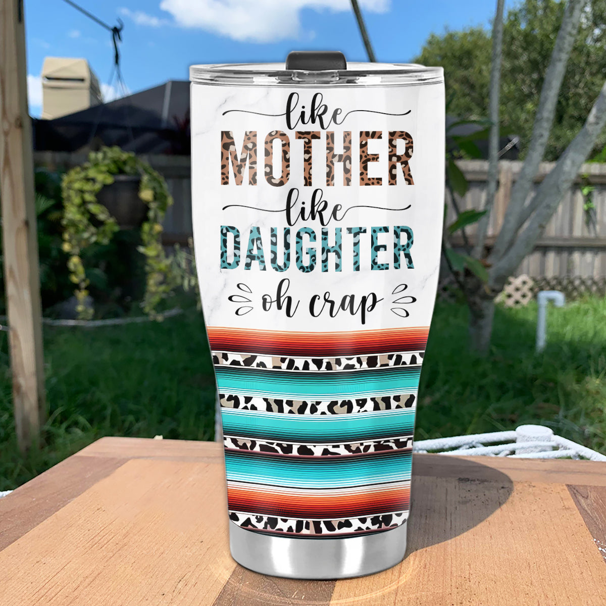 Like Mother Like Daughter Leopard - Personalized Custom Tumbler