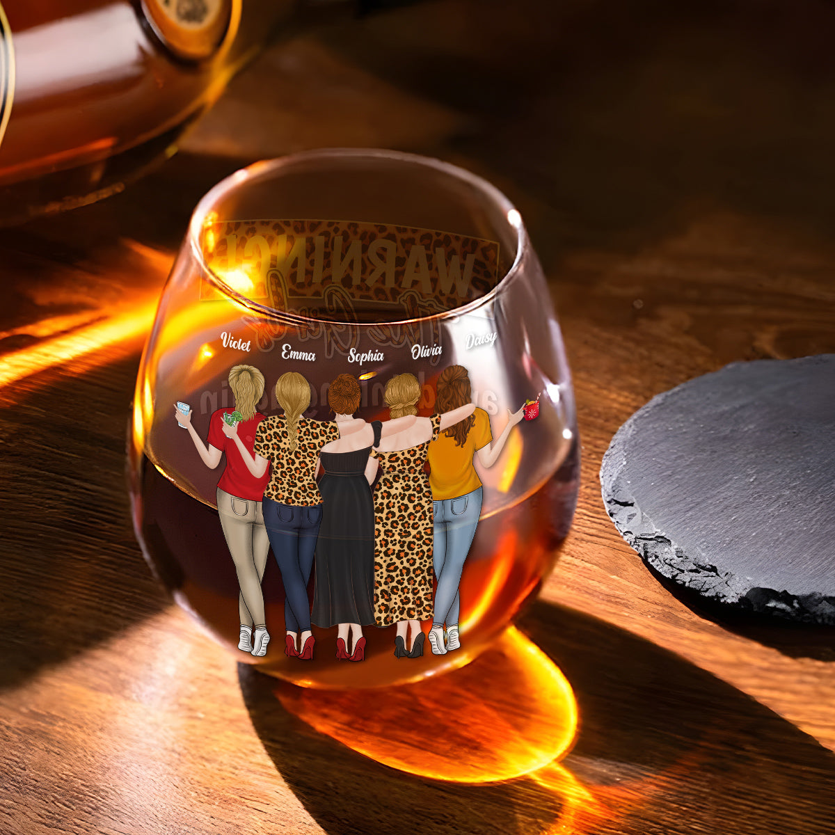 Warning The Girls Are Drinking Again 2024 - Personalized Custom Wine Glass